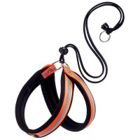 Ергономічна светоотражающая Ferplast Agila Reflex Orange 6 шлейки для собак з еластичним шнуром, 57x65 см