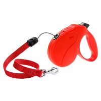 Поводок-рулетка для собак до 50 кг Ferplast Amigo Easy L Cord Rosso cо шнуром, красный, 5 м