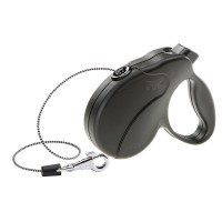Поводок-рулетка для собак до 12 кг Ferplast Amigo Easy Mini Cord Nero cо шнуром, чорний, 3 м