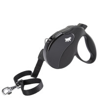 Поводок-рулетка Ferplast Amigo Long Cord Black для собак cо шнуром, 15x3,6x14 см