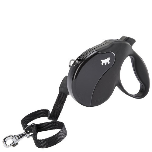 Поводок-рулетка Ferplast Amigo Long Cord Black для собак cо шнуром, 15x3,6x14 см