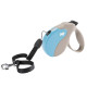 Поводок-рулетка Ferplast Amigo M Cord Beige-Blue Lead для собак cо шнуром, бежево-блакитний, 15x3,6x14 см