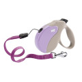 Поводок-рулетка Ferplast Amigo M Cord Beige-Purple Lead для собак cо шнуром, бежево-фіолетовий, 15x3,6x14 см