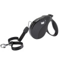 Поводок-рулетка Ferplast Amigo M Cord Black Lead для собак cо шнуром, чорний, 15x3,6x14 см