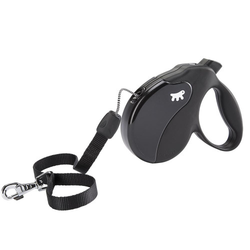 Поводок-рулетка Ferplast Amigo M Cord Black Lead для собак cо шнуром, чорний, 15x3,6x14 см