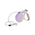 Поводок-рулетка Ferplast Amigo Mini Cord Beige-Purple Lead для собак cо шнуром, бежево-фіолетовий, 12x3x10 см