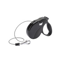 Поводок-рулетка Ferplast Amigo Mini Cord Black Lead для собак cо шнуром, чорний, 12x3x10 см