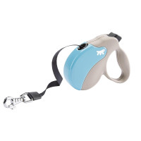 Поводок-рулетка Ferplast Amigo S Tape Beige-Blue для собак c стрічкою, бежево-синій, 14x3,6x12 см Поводок-рулетка Ferplast Amigo S Tape Beige-Blue для собак c стрічкою, бежево-синій, 14x3,6x12 см