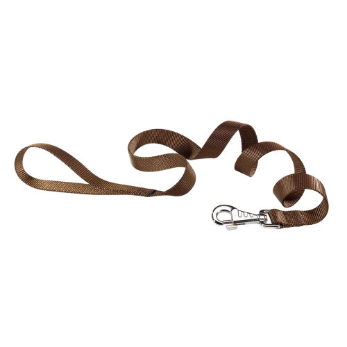 Нейлоновий поводок Ferplast Club G25 / 120 Brown для собак, коричневий, 25 мм, 120 см