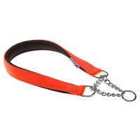 Нейлоновий нашийник з металевим ланцюжком Ferplast Daytona CSS15 / 40 Orange для собак, A: 40 см, B: 15 см