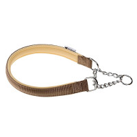 Нейлоновий нашийник з металевим ланцюжком Ferplast Daytona CSS25 / 60 Brown для собак, A: 60 см, B: 25 см