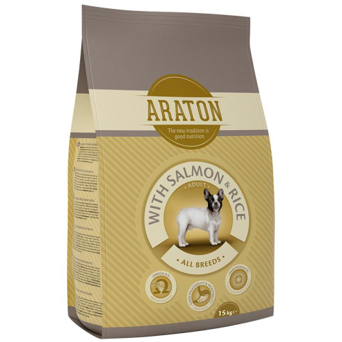 Сухий корм Araton Adult Salmon & Rice для собак вагою від 5 до 60 кг, 15 кг