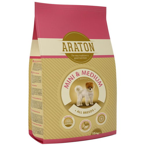 Сухий корм Araton Adult Mini & Medium для собак вагою від 2 до 26 кг, 15 кг