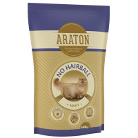 Сухий корм Araton Adult No Hairball для котів для усунення болю в кишечнику вагою від 1 до 8 кг, 400 г