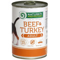 Консерва Natures Protection Adult Beef & Turkey для дорослих собак, 400 г