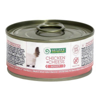 Консерва Natures Protection Adult Chicken & Cheese для дорослих котів, 100 г