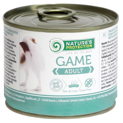 Консерва Natures Protection Adult Game для дорослих собак, 200 г