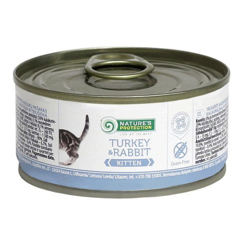 Консерва Natures Protection Kitten Turkey & Rabbit для кошенят, 100 г