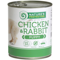 Консерва Natures Protection Puppy chicken & rabbit для цуценят, 800 г