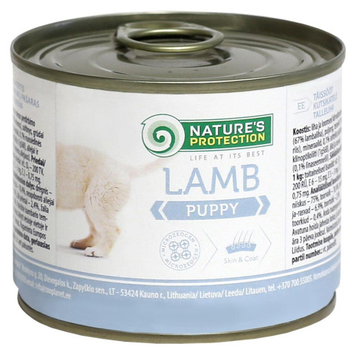 Консерва Natures Protection Puppy Lamb для цуценят, 200 г