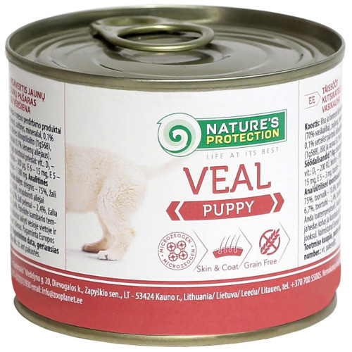 Консерва Natures Protection Puppy Veal для цуценят, 200 г