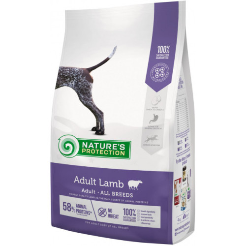 Сухий корм Natures Protection Adult Lamb All Breeds для собак всіх порід, 12 кг