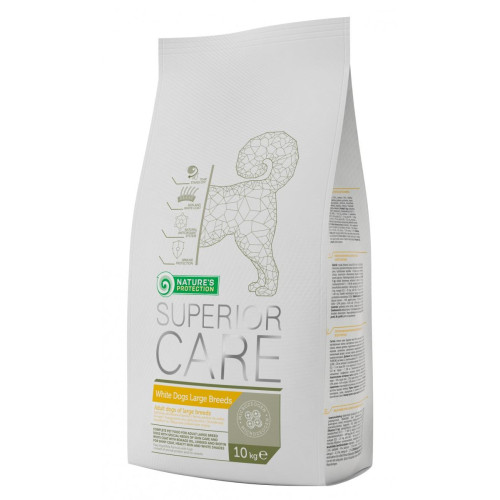 Сухий корм Natures Protection Adult для дорослих білошерстий собак великих порід, 10 кг