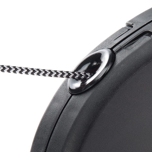 Поводок-рулетка для собак до 25 кг Ferplast Amigo Easy M Cord Nero cо шнуром, чорний, 5 м