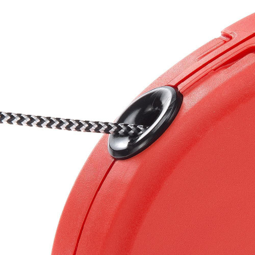 Поводок-рулетка для собак до 25 кг Ferplast Amigo Easy M Cord Rosso cо шнуром, червоний, 5 м