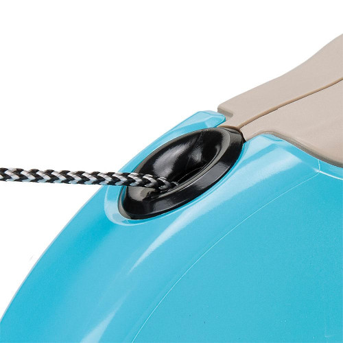 Поводок-рулетка Ferplast Amigo L Cord Beige-Blue Lead для собак c тонким шнуром, 16x3,8x15 см
