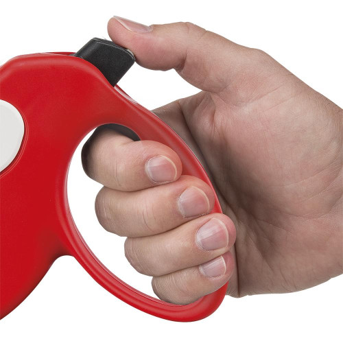 Поводок-рулетка Ferplast Amigo L Cord Red-White для собак cо шнуром, 16x3,8x15 см