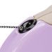 Поводок-рулетка Ferplast Amigo M Cord Beige-Purple Lead для собак cо шнуром, бежево-фіолетовий, 15x3,6x14 см
