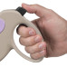 Поводок-рулетка Ferplast Amigo M Tape Beige-Purple для собак c стрічкою, бежево-фіолетовий, 15x3,6x14 см
