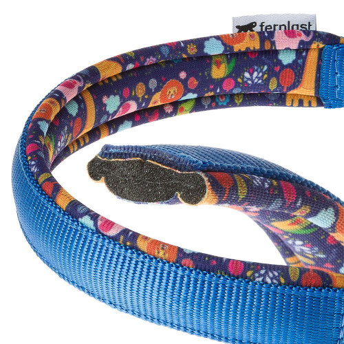 Нейлоновий нашийник з ланцюжком Ferplast Daytona Fantasy CSS25 / 65 Blue для собак, A: 65 см, B: 25 см